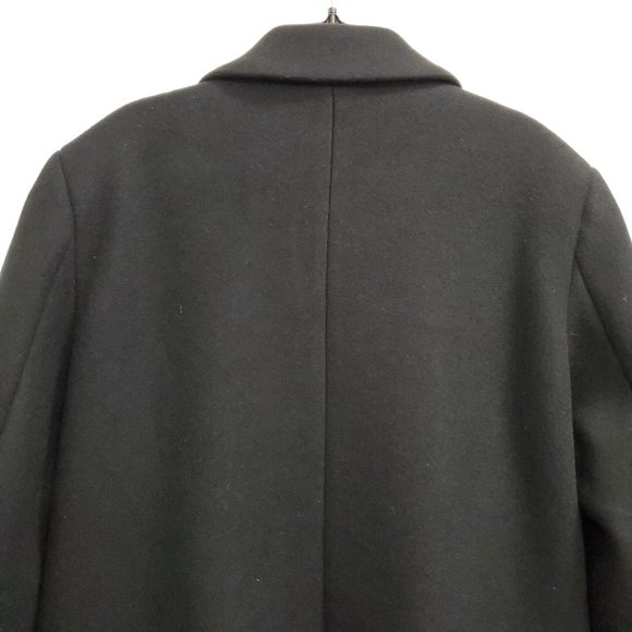 Dynamite Kensington Single-Breasted Black Polyester Melton Coat - Picture 6 of 7